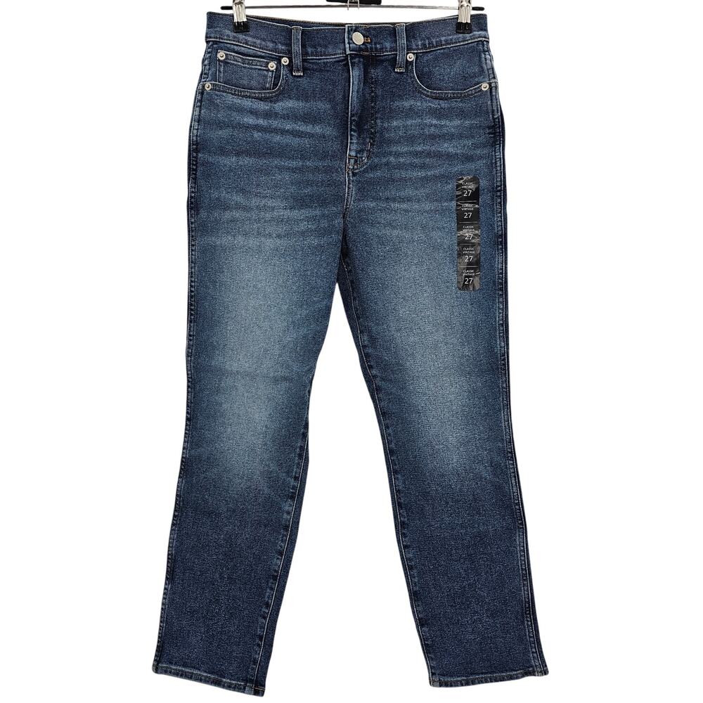 J. Crew Womans size 27 Classic Vintage Stretch Denim Jeans Mid Blue CB357 NEW
